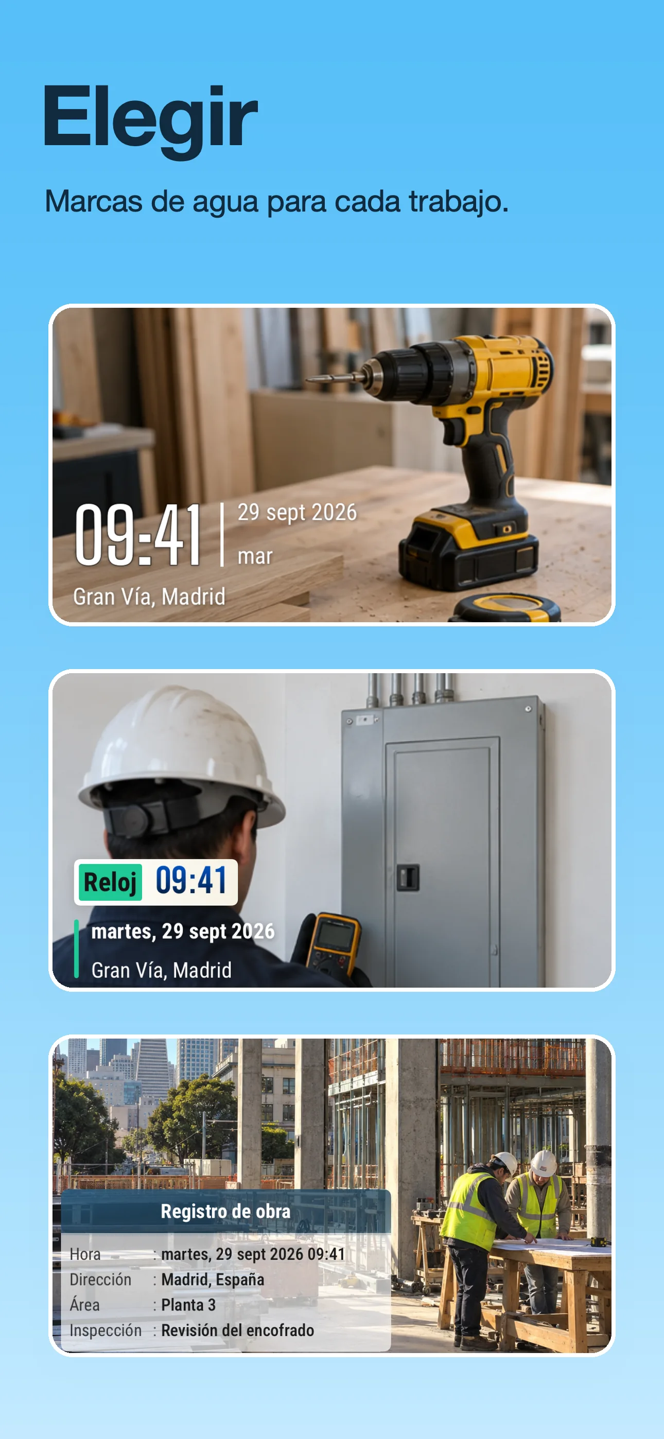 Captura de pantalla de la tienda TimeFix localizada