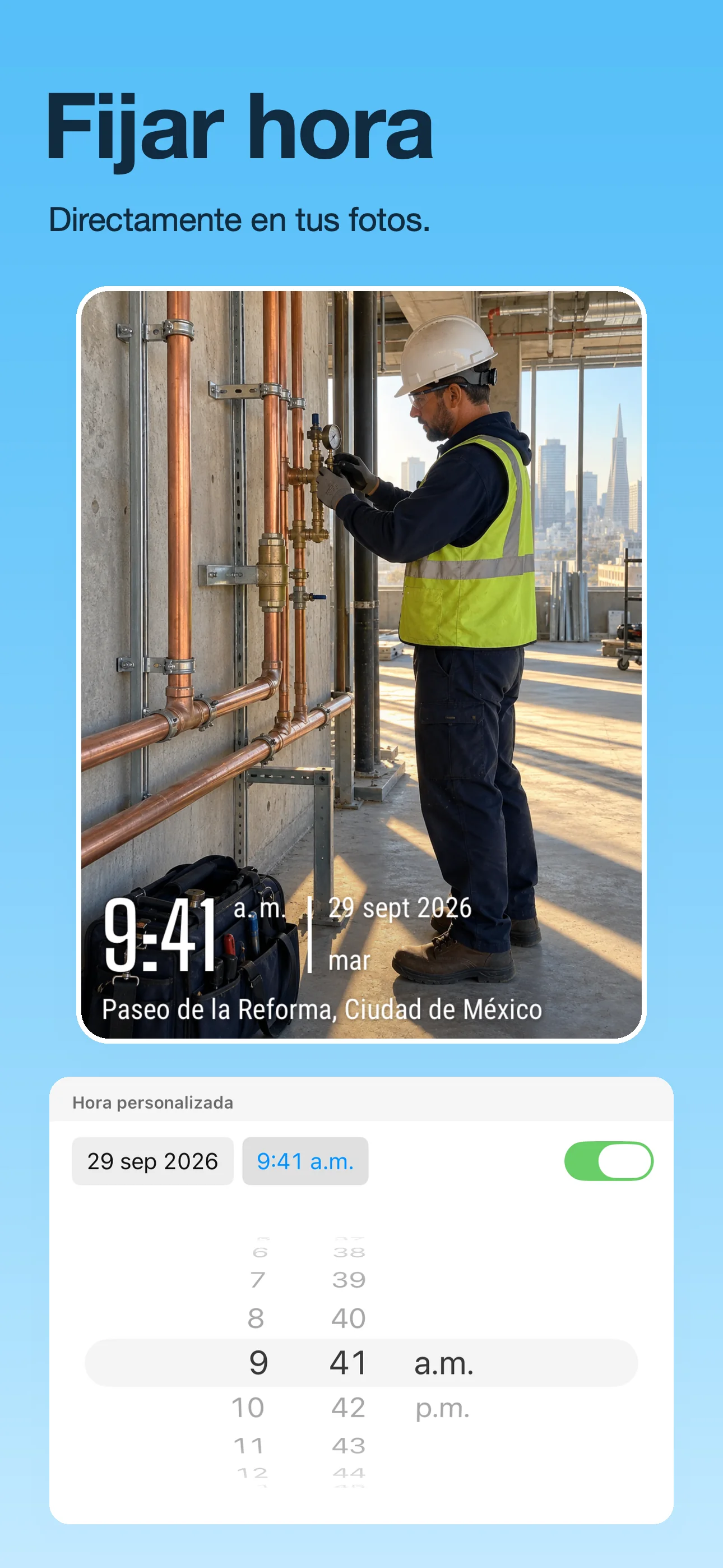 Captura de pantalla de la tienda TimeFix localizada
