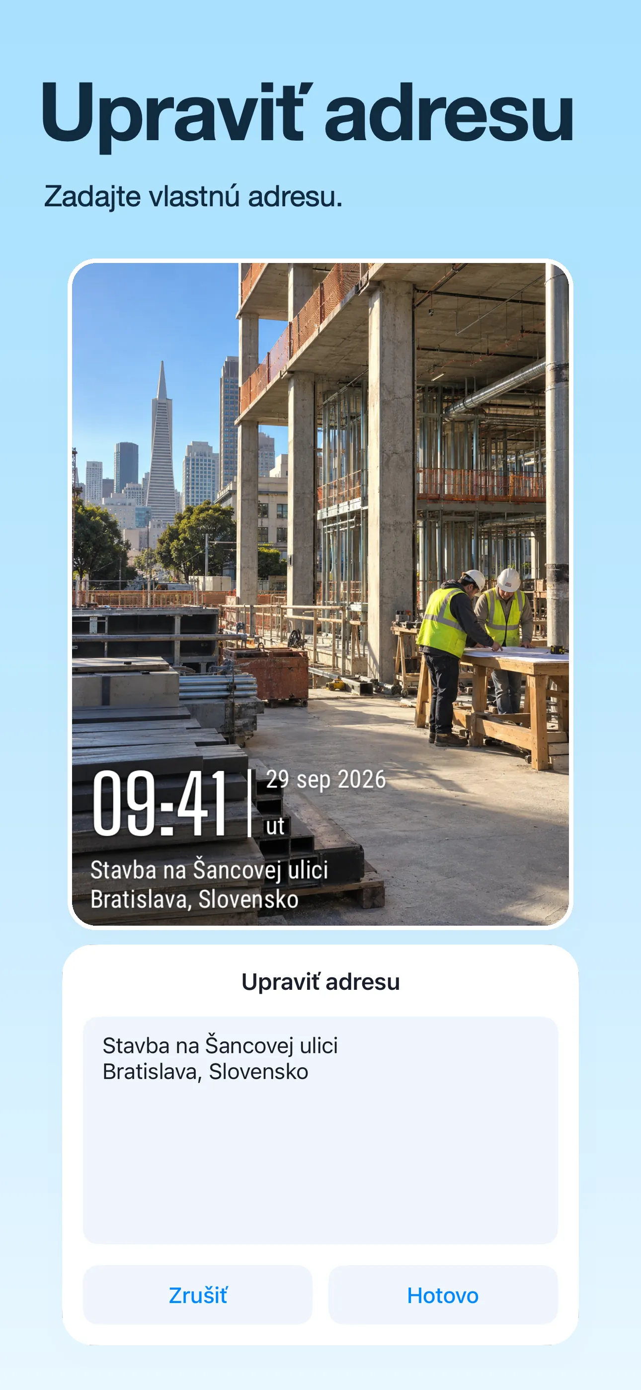 Snímka obrazovky lokalizovaného obchodu TimeFix