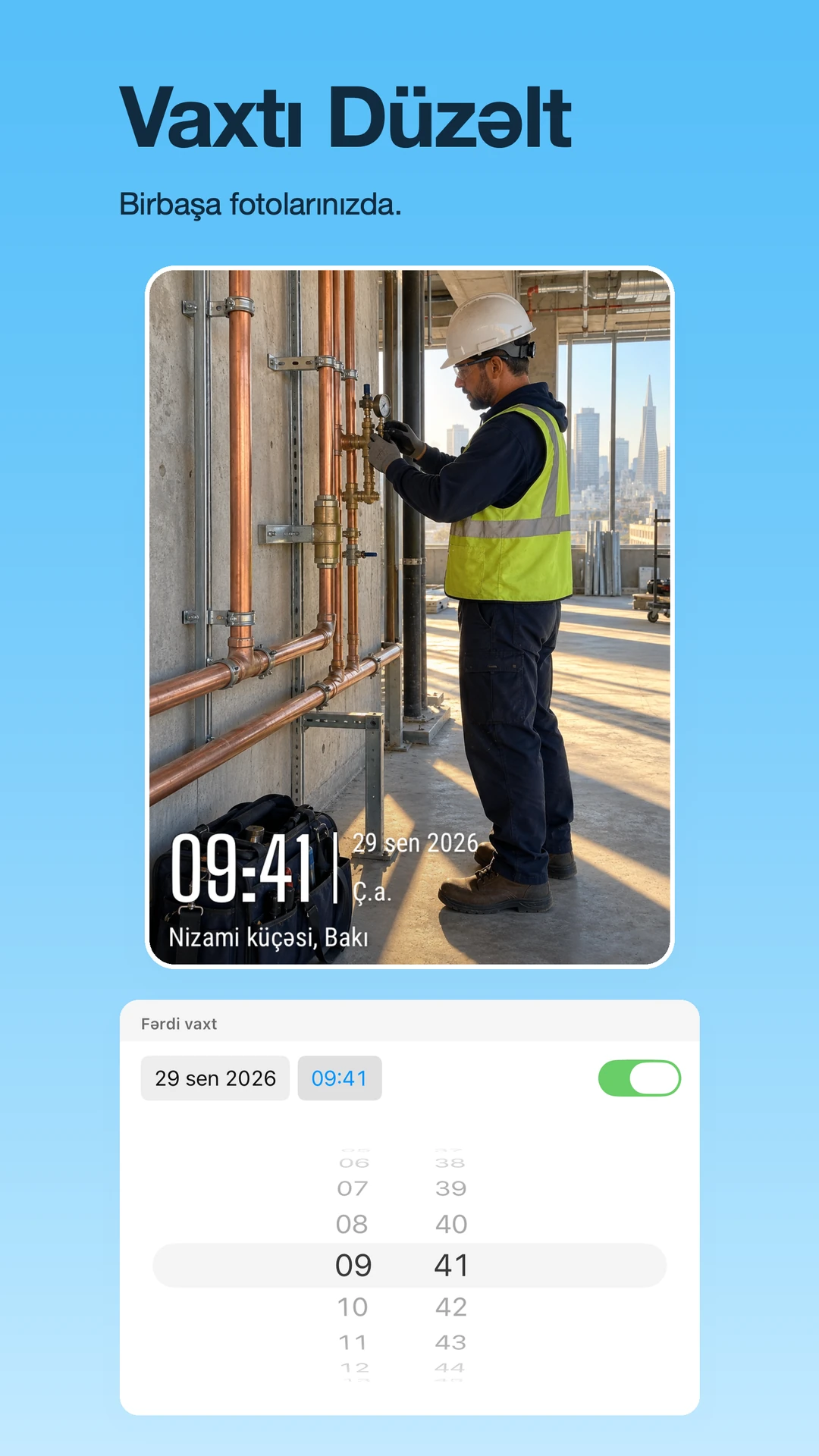 Lokallaşdırılmış TimeFix mağaza ekran görüntüsü
